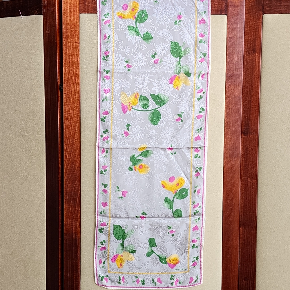 Albert Nipon Rectangular Silk Scarf Vintage - image 1